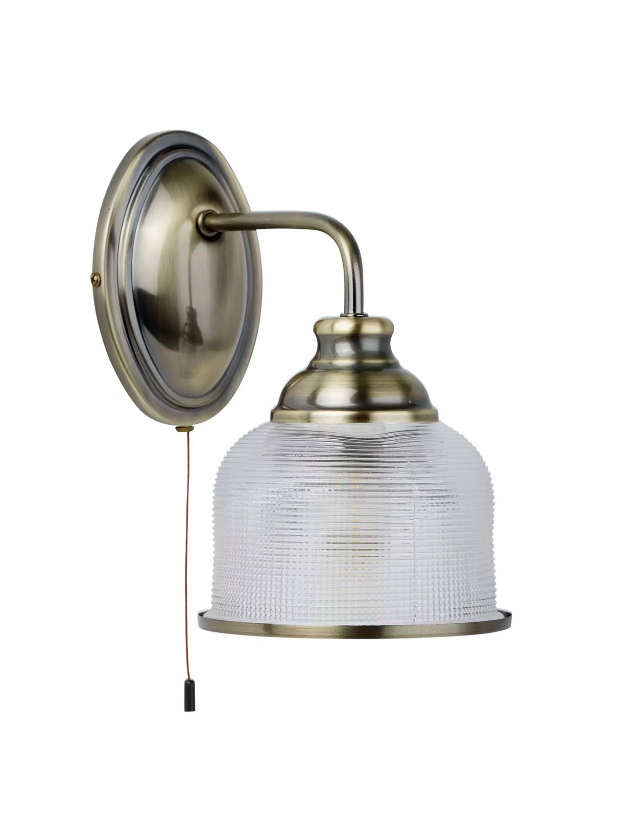 Searchlight Bistro II - 1 Light Wall Bracket Brass Glass