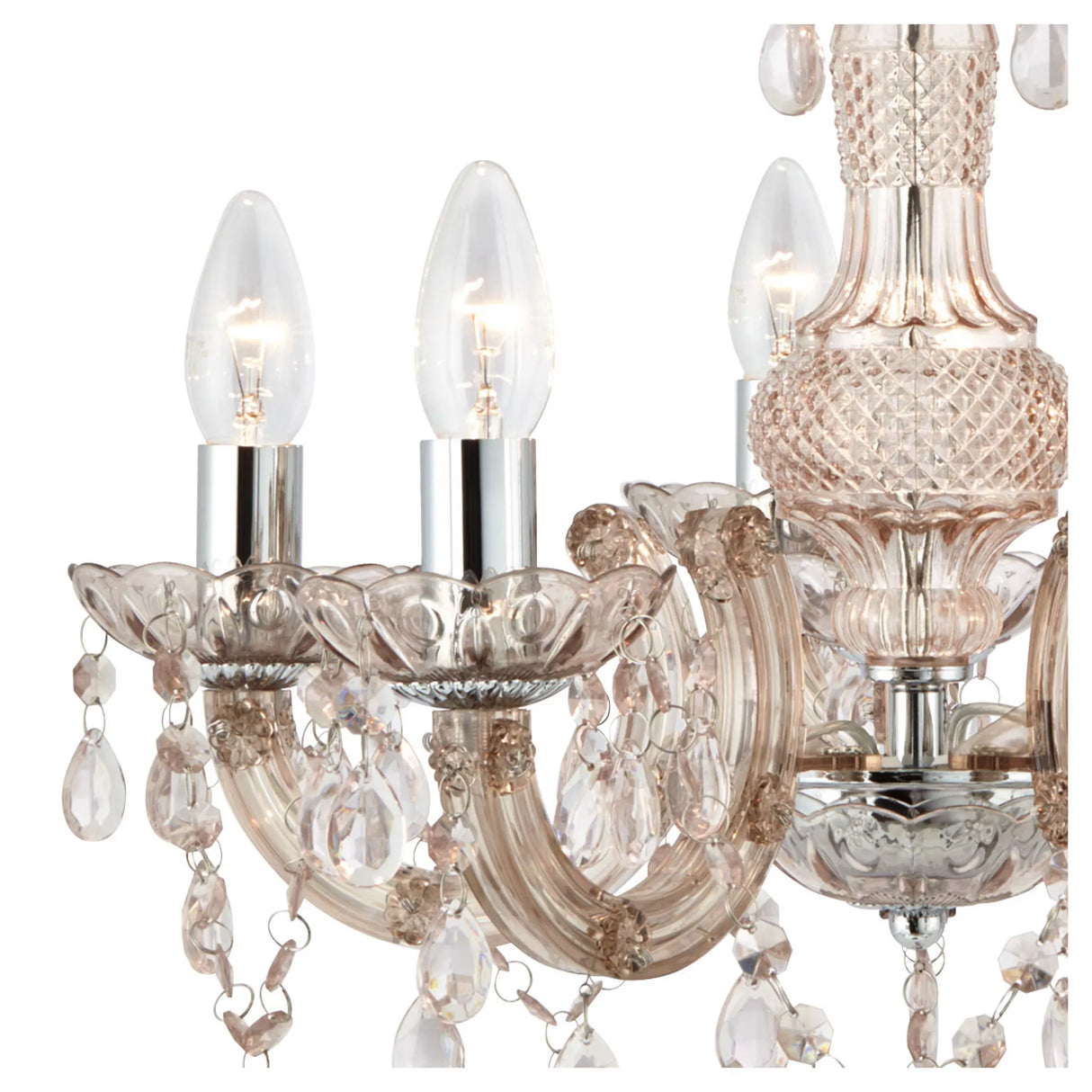 Searchlight Marie Therese Mink 5 Light Chandelier