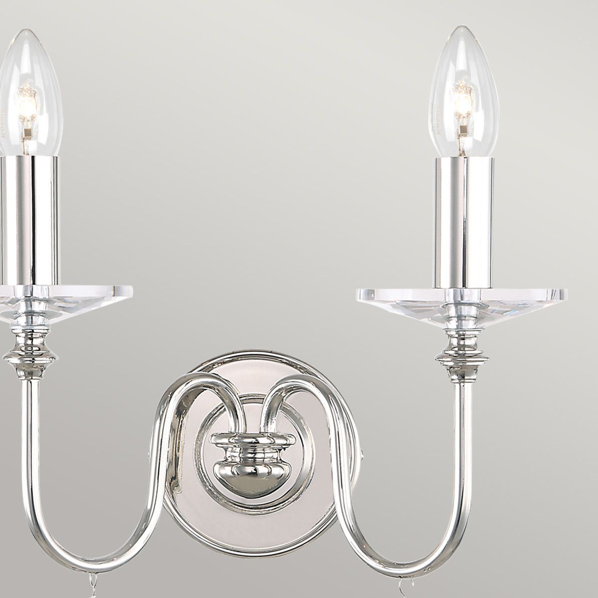 Finsbury Park 2 Light Wall Light - Polished Nickel