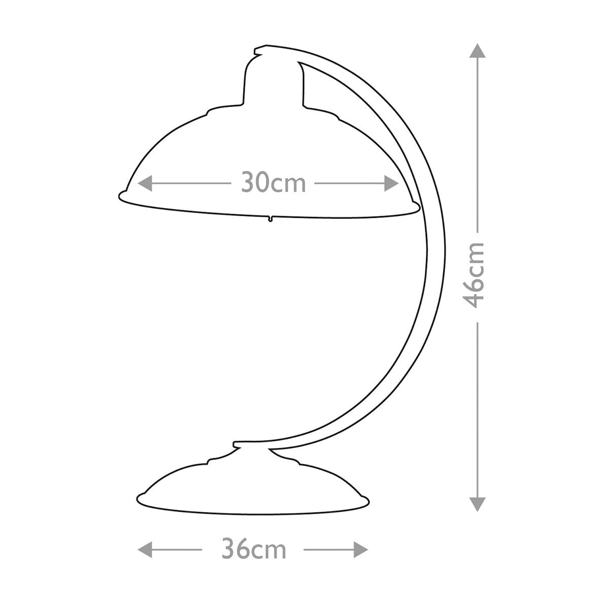 Franklin 1 Light Desk Lamp - Grey - Comet Lighting