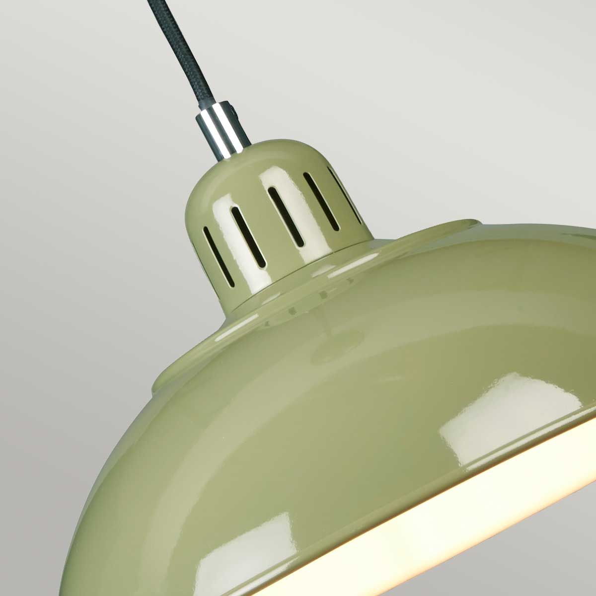 Franklin 1 Light Pendant - Green - Comet Lighting