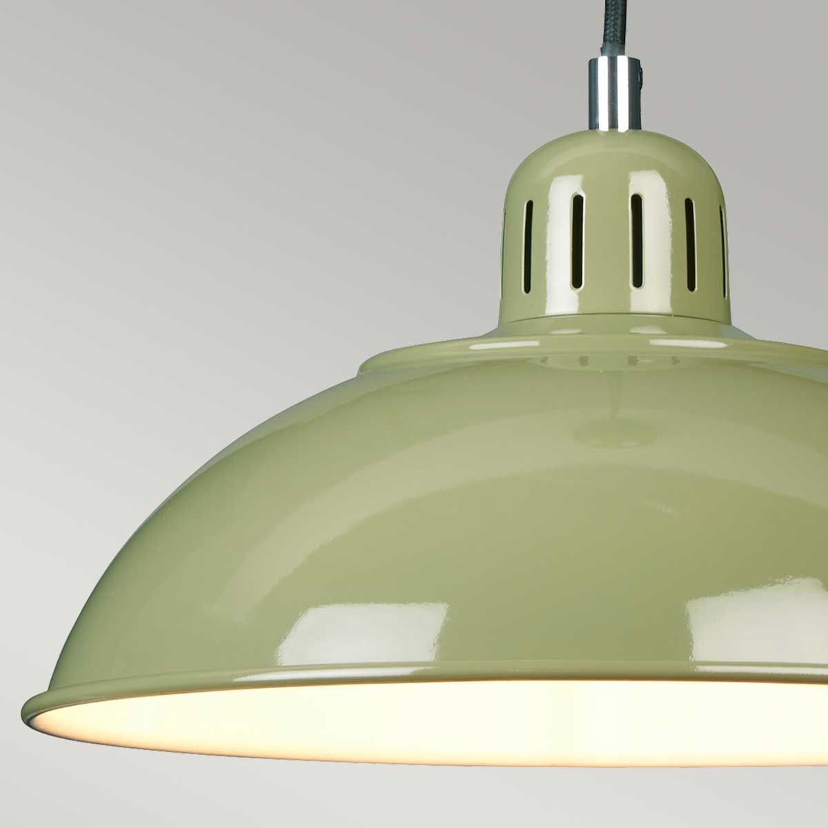 Franklin 1 Light Pendant - Green - Comet Lighting