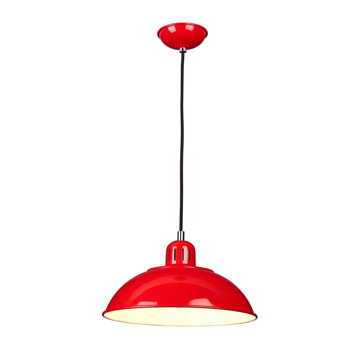 Franklin 1 Light Pendant - Red - Comet Lighting