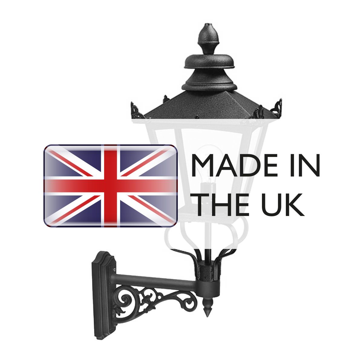 Grampian Outdoor Wall Lantern Black - Comet Lighting