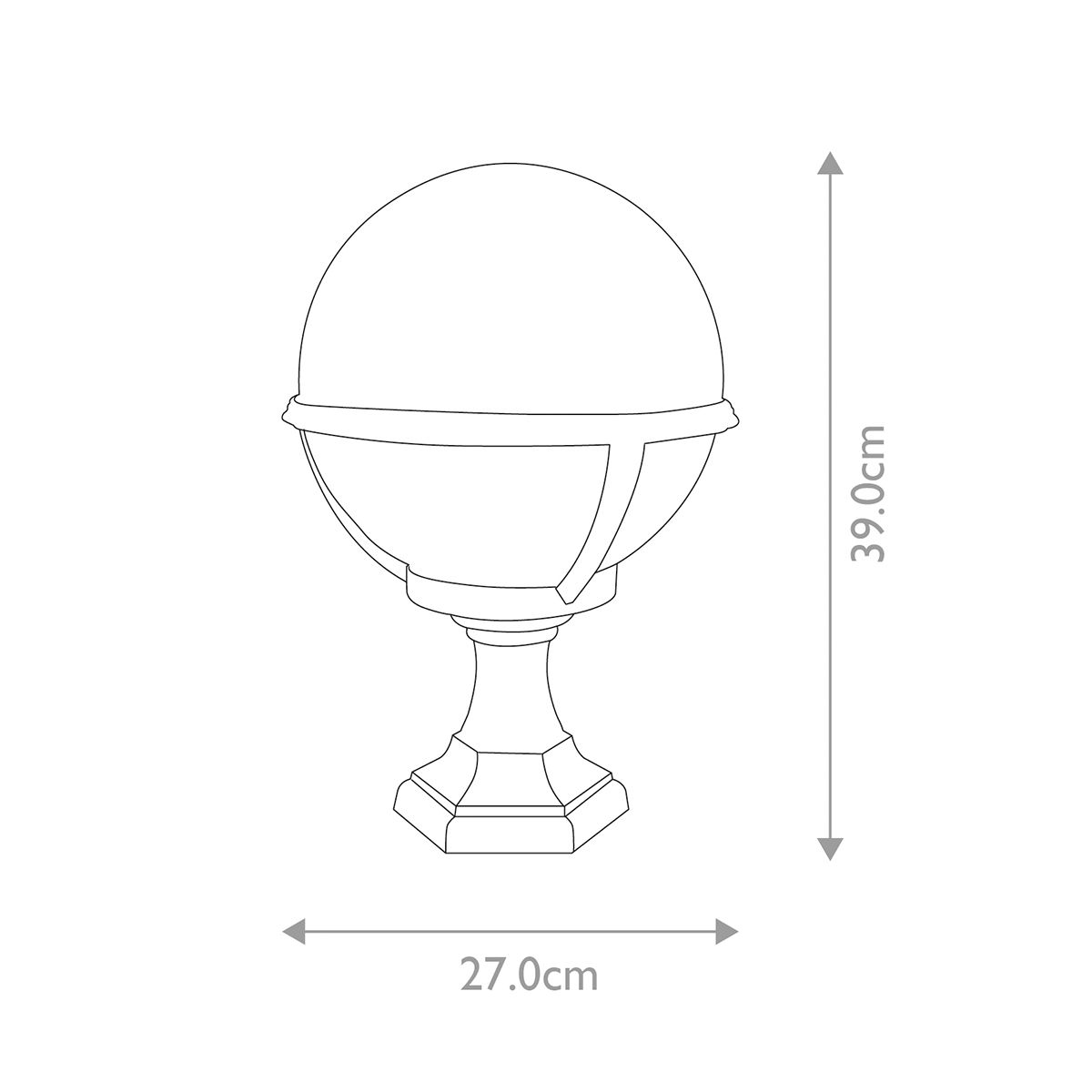 Glenbeigh 1 Light Pedestal/Porch Lantern - Comet Lighting