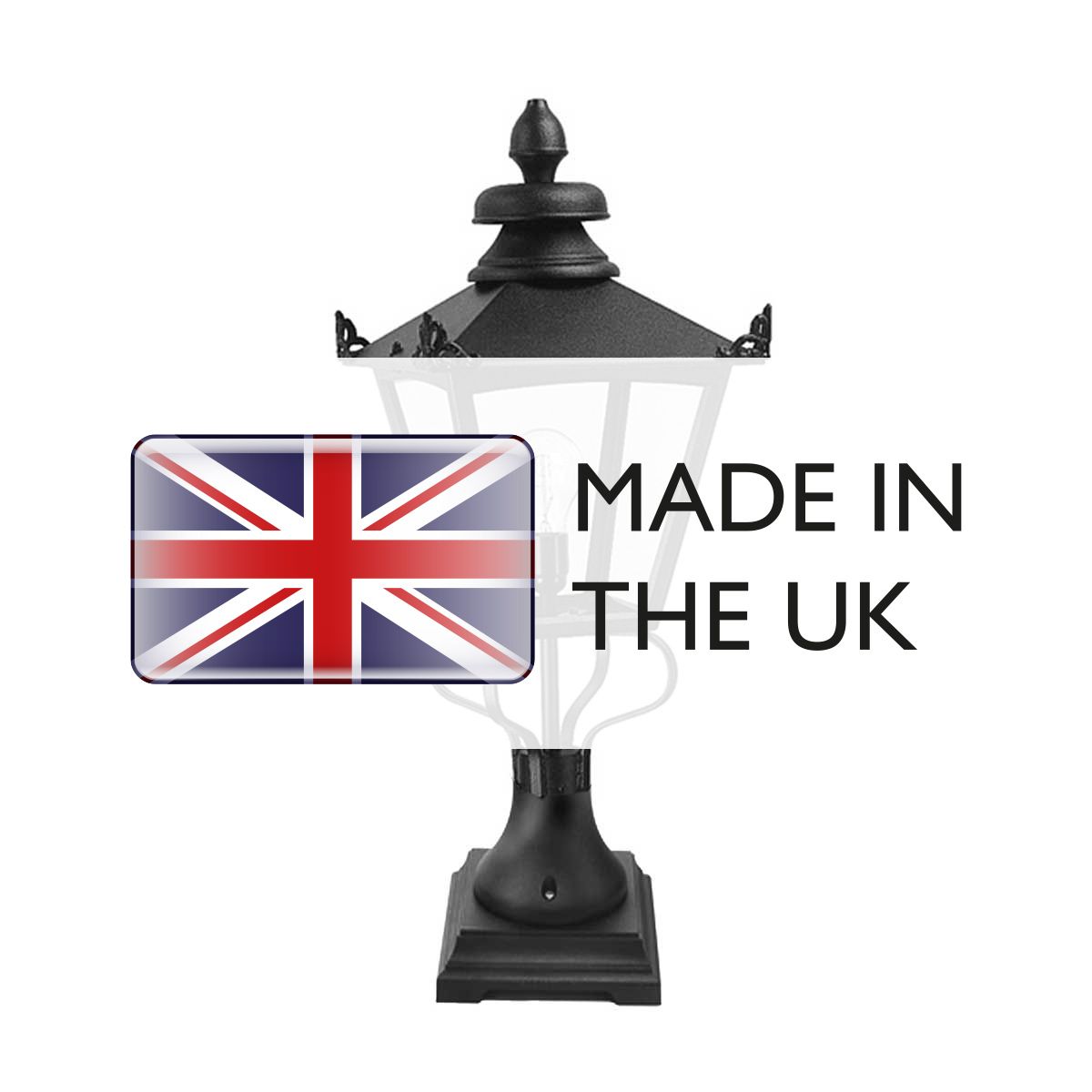 Grampian 1 Light Pedestal Lantern - Comet Lighting