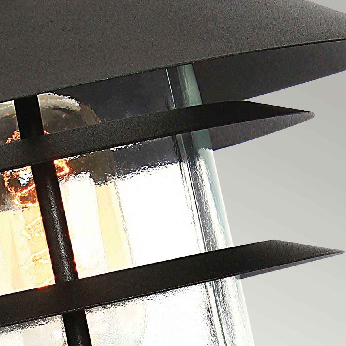 Helsingor 1 Light Pedestal Lantern - Black - Comet Lighting