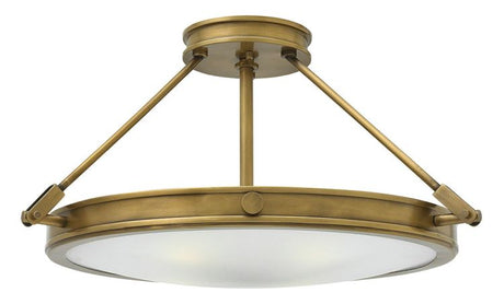 Collier 4-Light Large Semi-Flush Heritage Brass