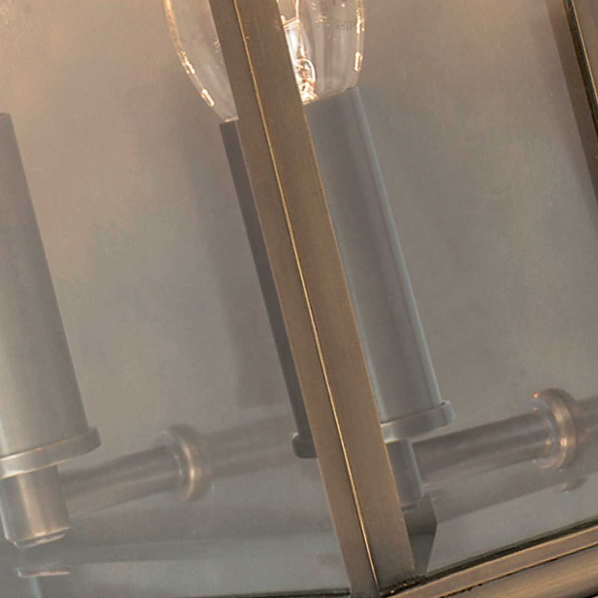 Holborn 2 Light Half Lantern Medium - Dark Bronze - Comet Lighting