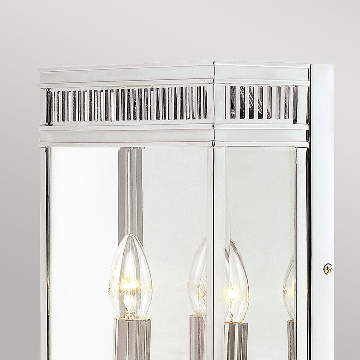 Holborn 2 Light Half Lantern Medium - Polished Chrome - Comet Lighting
