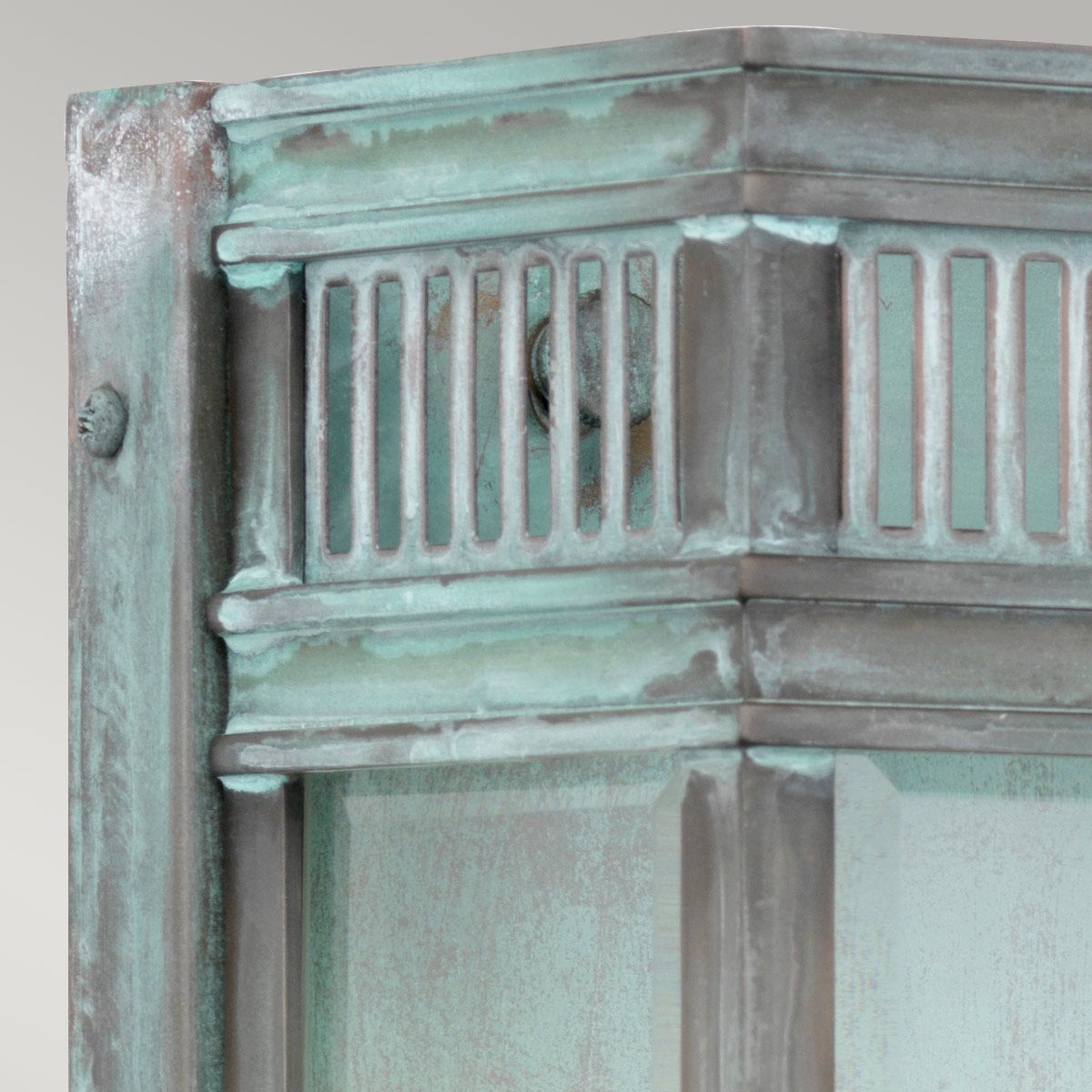 Holborn 2 Light Medium Half Lantern Verdigris - Comet Lighting