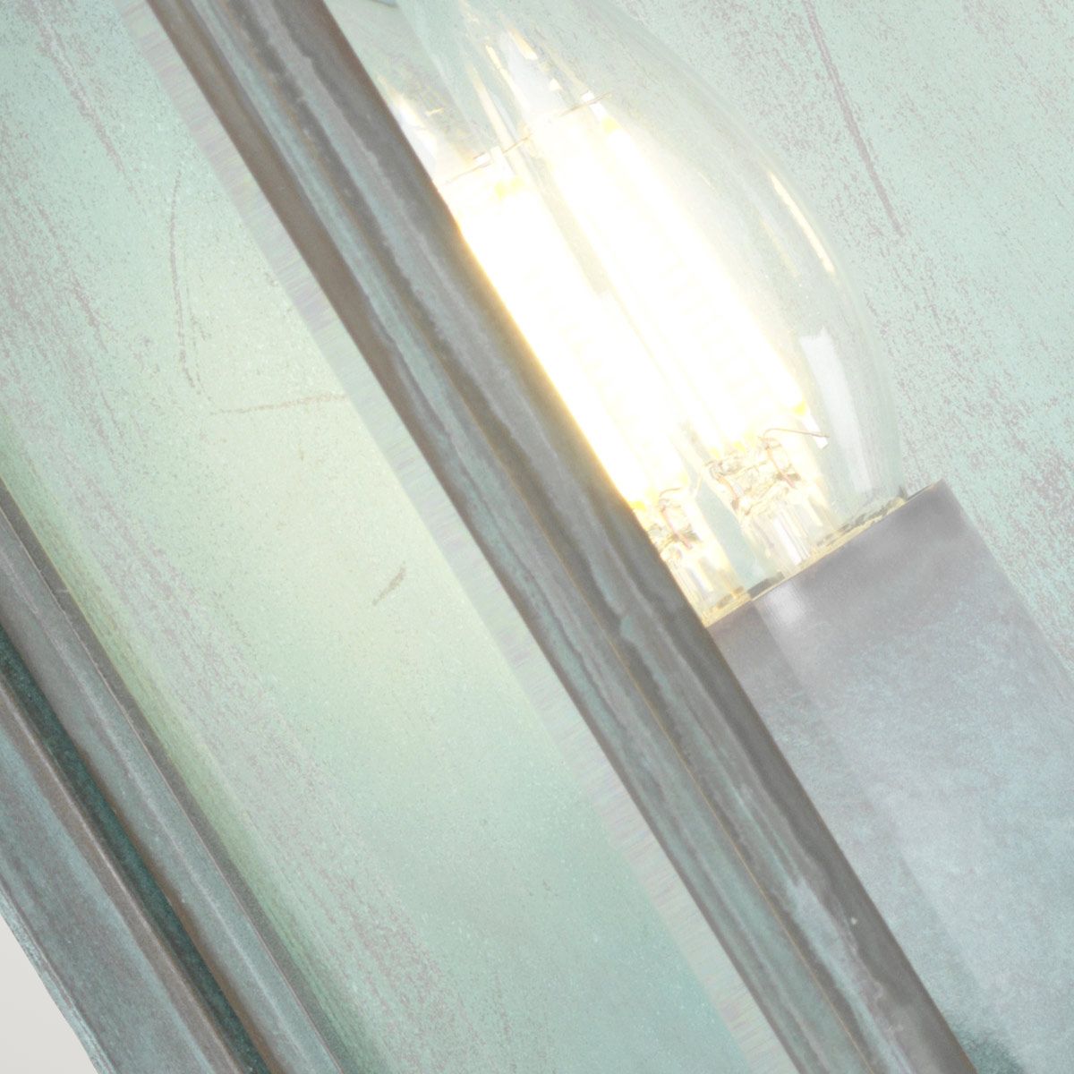 Holborn 2 Light Medium Half Lantern Verdigris - Comet Lighting