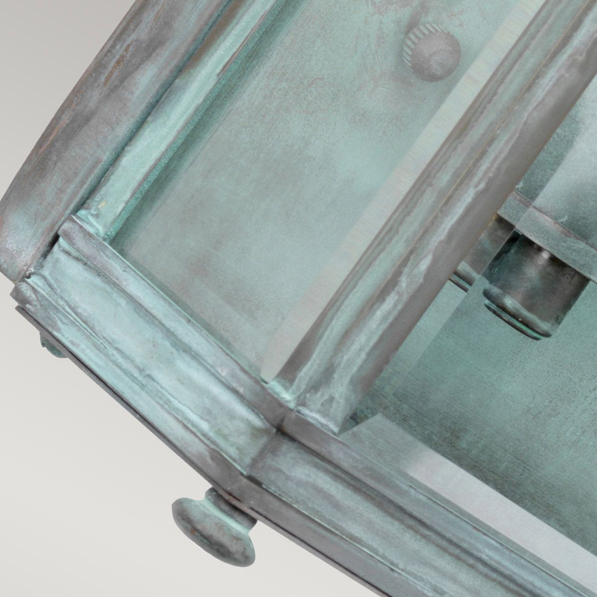 Holborn 2 Light Medium Half Lantern Verdigris - Comet Lighting