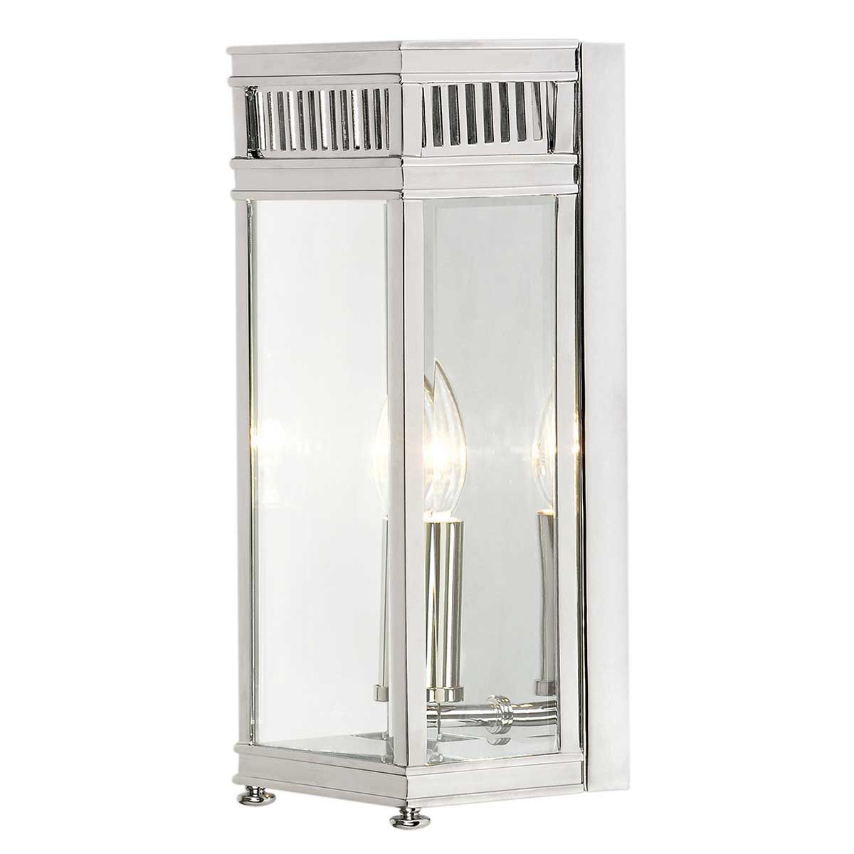 Holborn Outdoor Half Lantern Small Polished Chrome - Comet Lighting