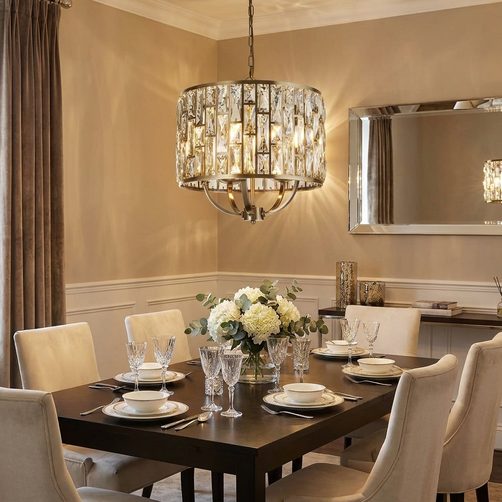 Bijou 5Lt Pendant - Antique Brass Metal & Champagne Glass