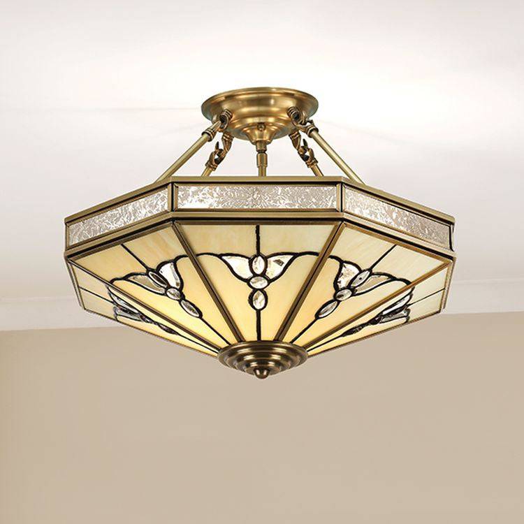 Gladstone 4-Light Semi Flush Ceiling Light - Comet Lighting