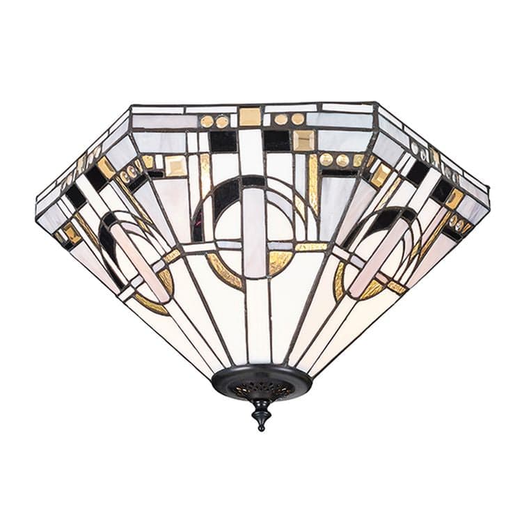 Metropolitan Medium 2-Light Flush Ceiling Light - Comet Lighting