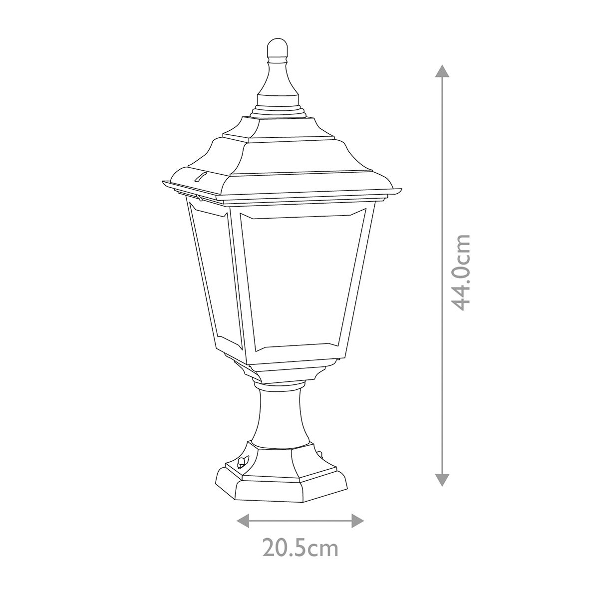 Kerry 1 Light Pedestal/Porch - Comet Lighting