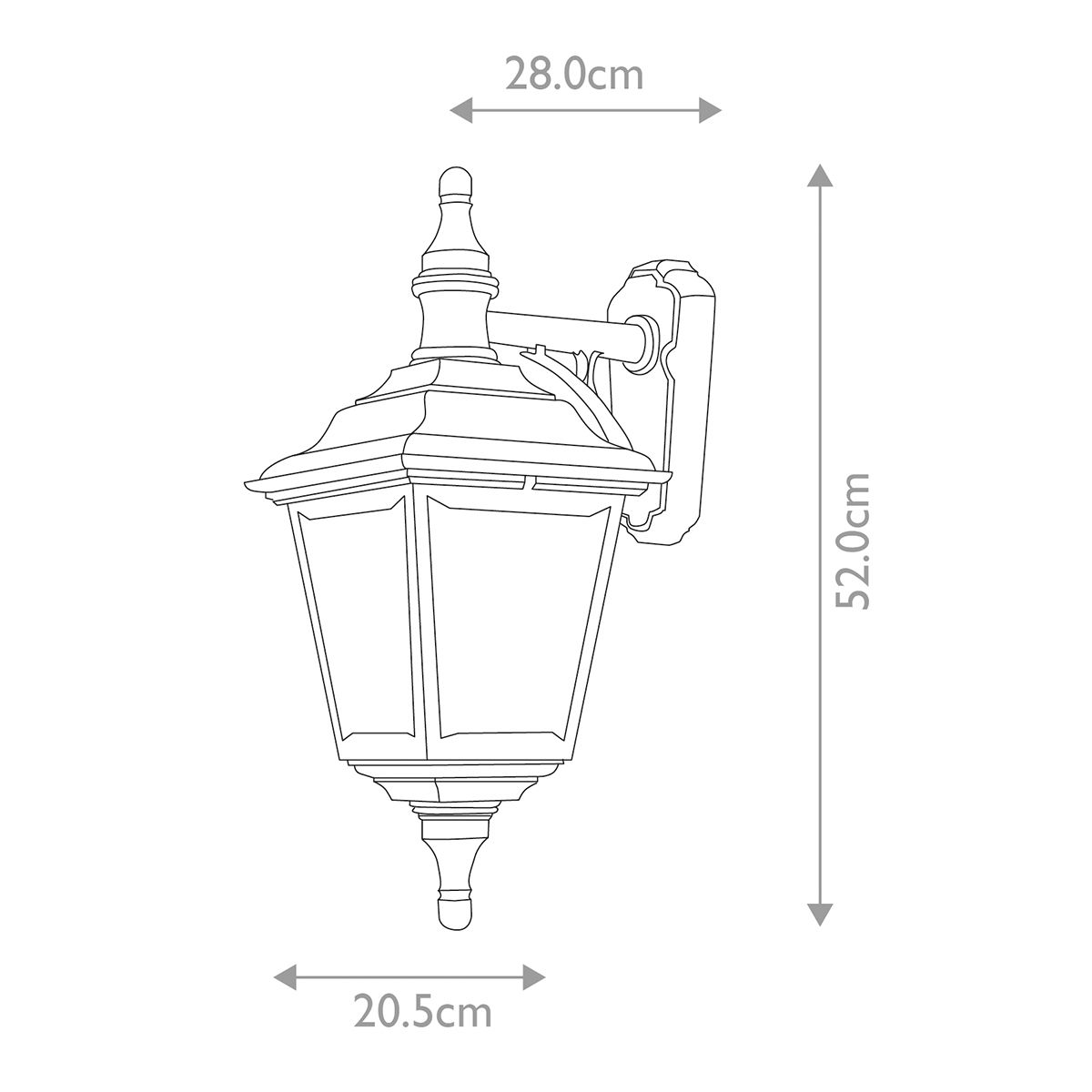 Kerry 1 Light Wall Lantern - Comet Lighting
