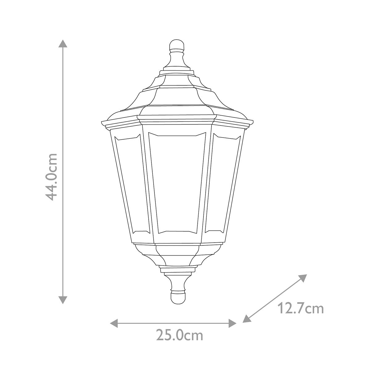 Kinsale 1 Light Flush Lantern - Comet Lighting