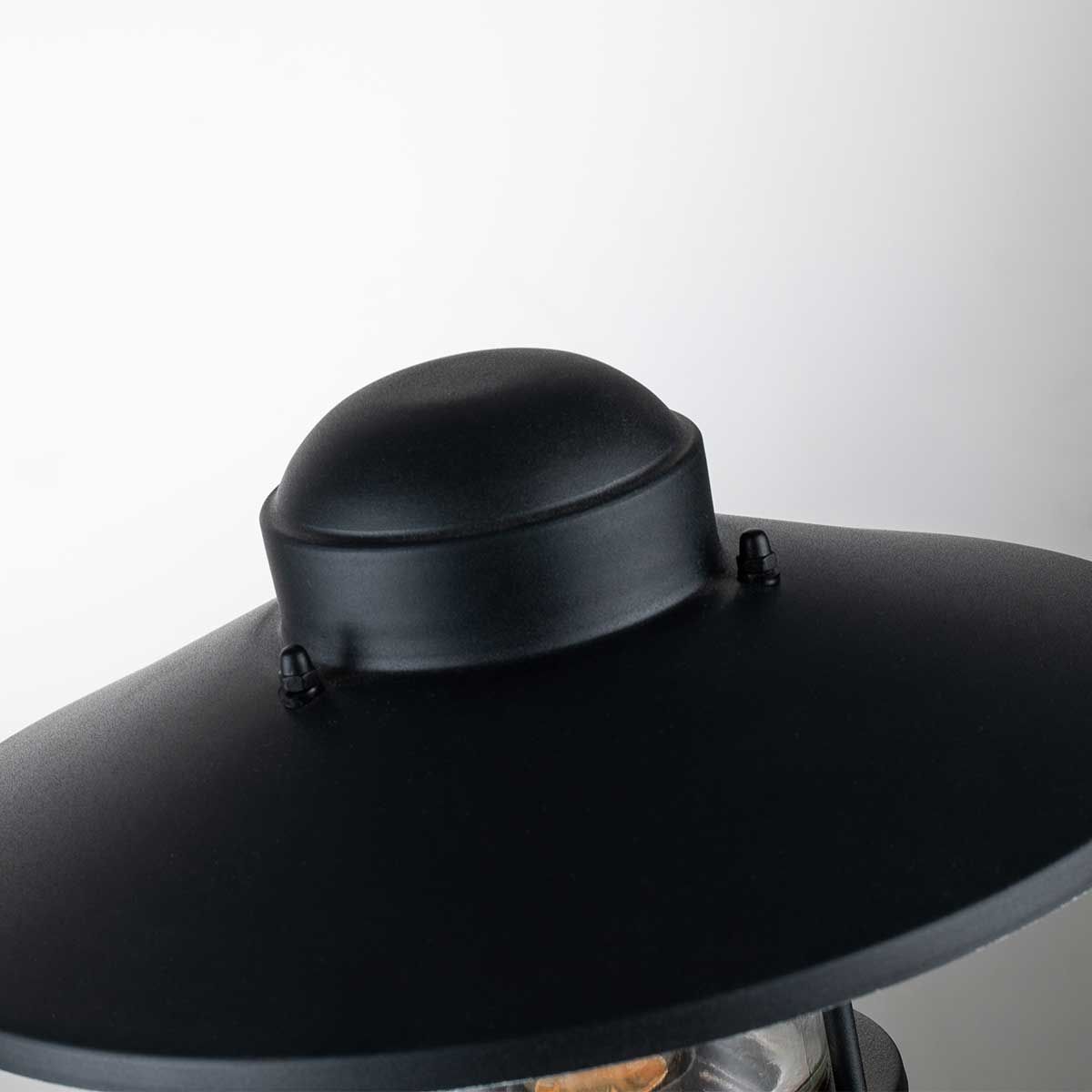 Klampenborg 1 Light Pedestal with PIR - Black - Comet Lighting