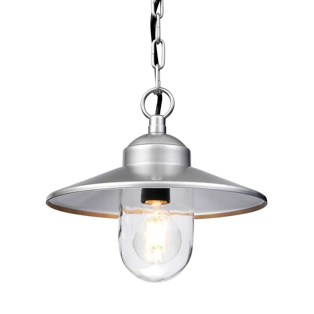 Klampenborg Chain Ceiling Lantern Silver - Comet Lighting