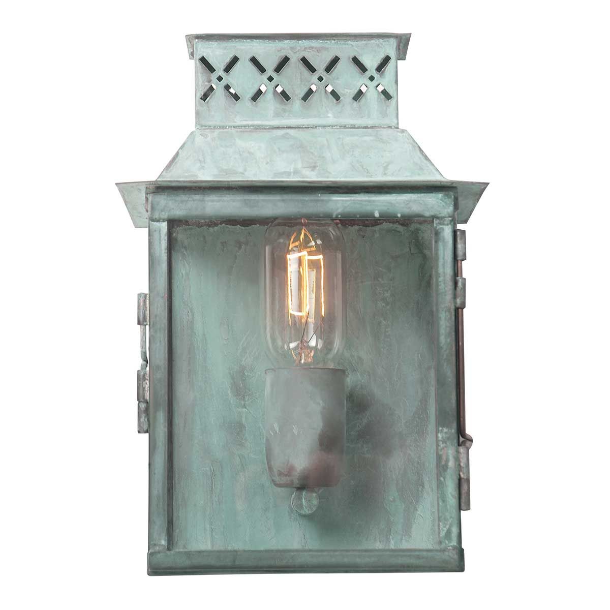 Lambeth Palace 1 Light Wall Lantern - Verdigris - Comet Lighting