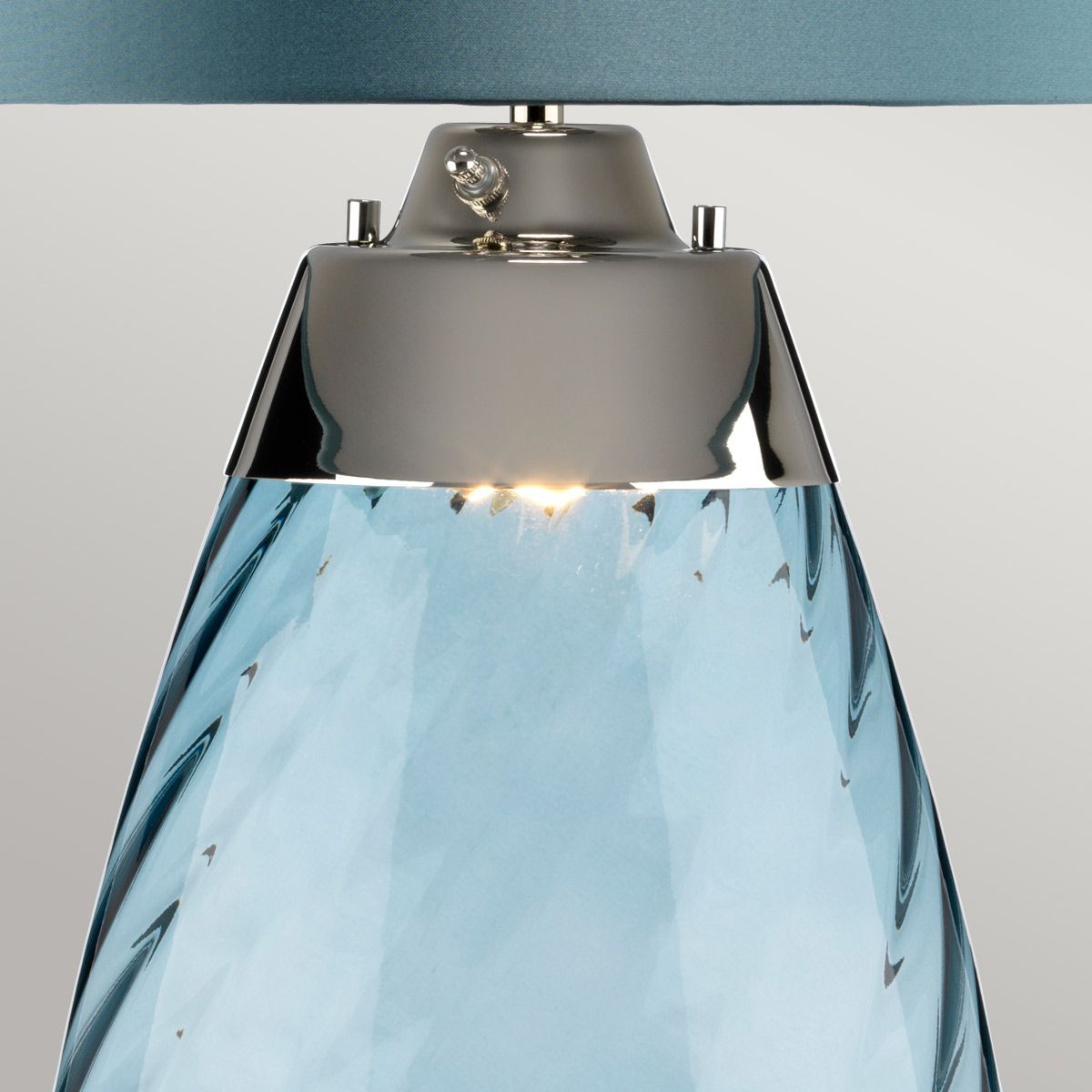 Lena 2 Light Large Blue Table Lamp - Comet Lighting