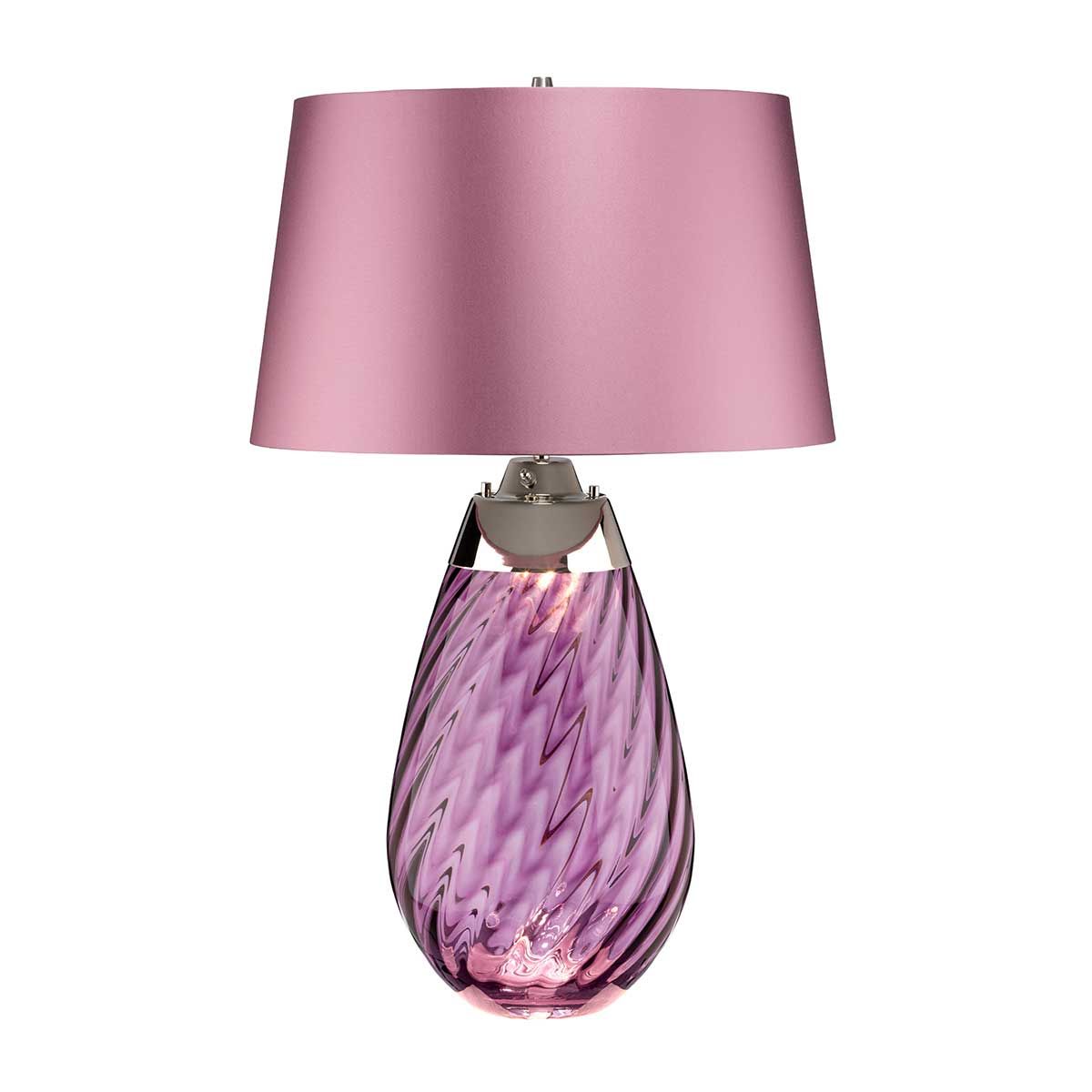 Lena 2 Light Large Plum Table Lamp - Comet Lighting