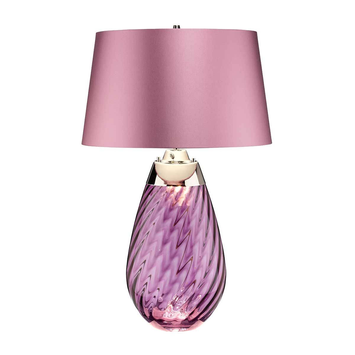 Lena 2 Light Large Plum Table Lamp - Comet Lighting