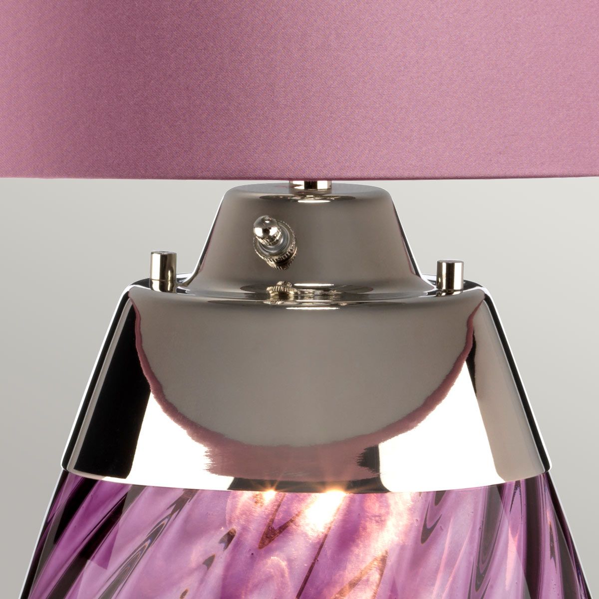 Lena 2 Light Large Plum Table Lamp - Comet Lighting