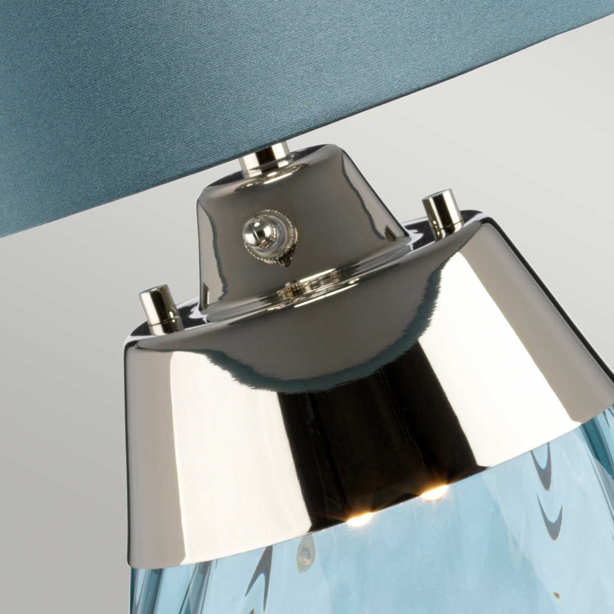 Lena 2 Light Small Blue Table Lamp - Comet Lighting