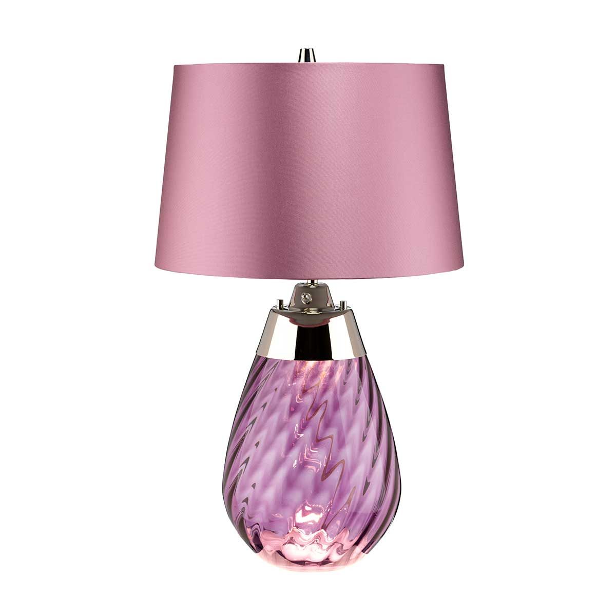 Lena 2 Light Small Plum Table Lamp - Comet Lighting