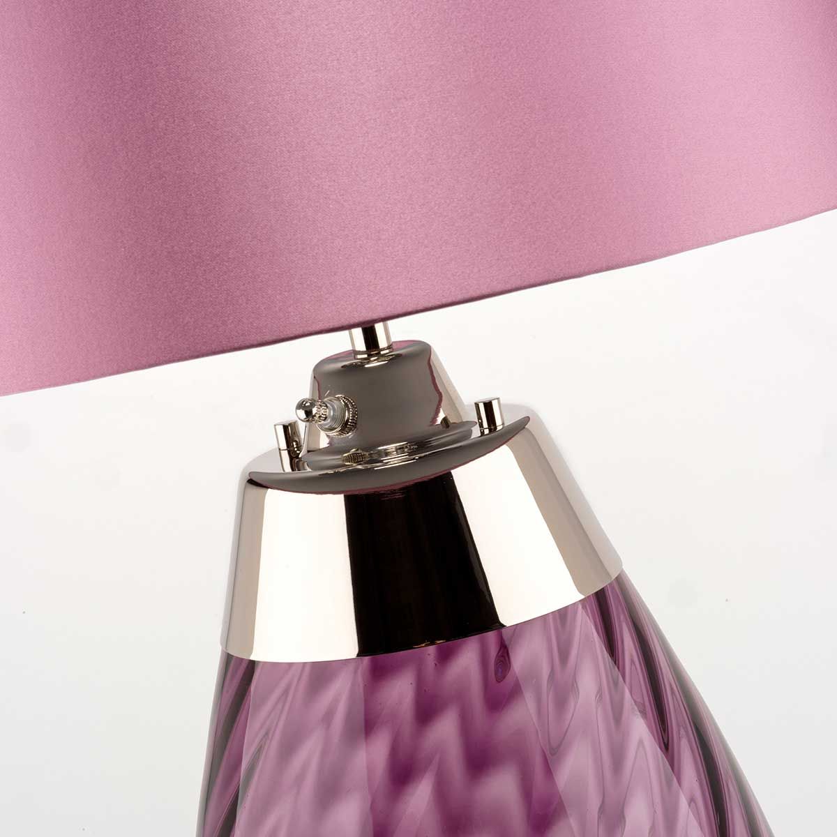 Lena 2 Light Small Plum Table Lamp - Comet Lighting