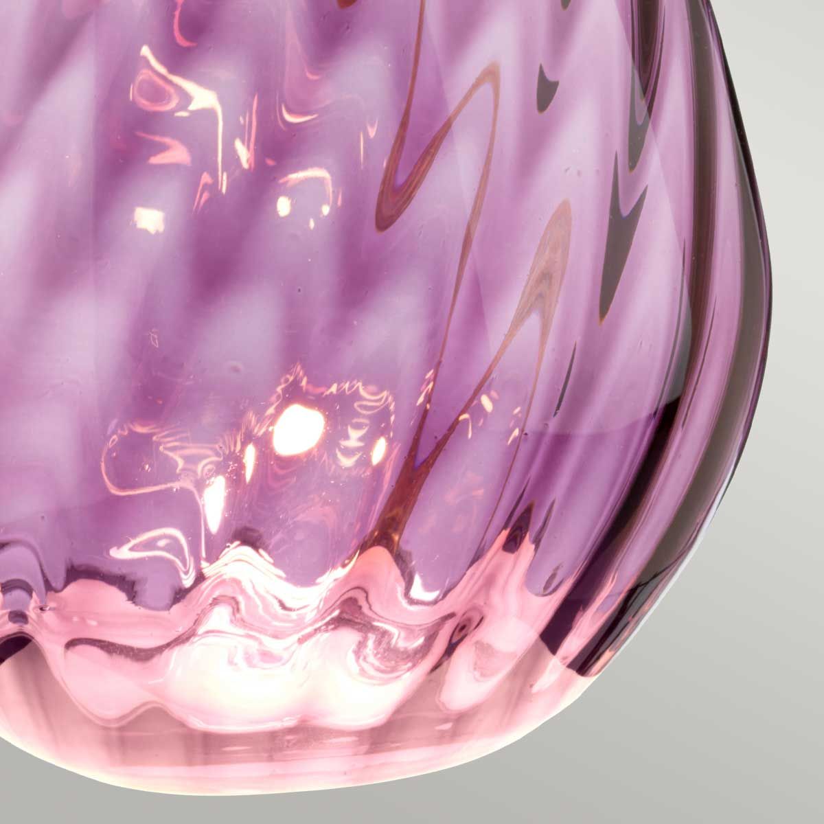 Lena 2 Light Small Plum Table Lamp - Comet Lighting