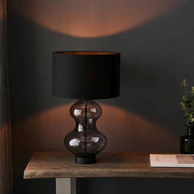 Abitibi Touch Table Lamp Matt Black w/ Black Shade