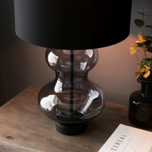 Abitibi Touch Table Lamp Matt Black w/ Black Shade