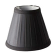 Clip Shades Pleated Black Candle Shade - Comet Lighting