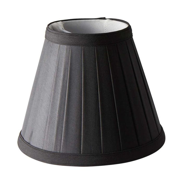 Clip Shades Pleated Black Candle Shade - Comet Lighting