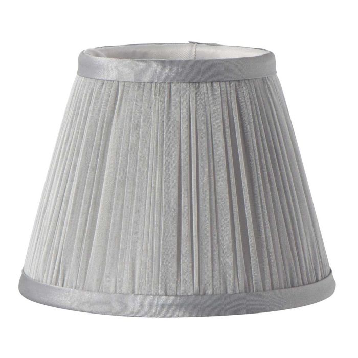 Clip Shades Pleated Grey Chiffon Candle Shade - Comet Lighting