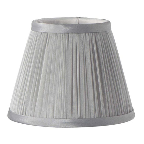 Clip Shades Pleated Grey Chiffon Candle Shade - Comet Lighting