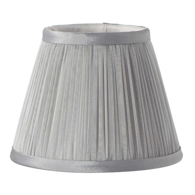 Clip Shades Pleated Grey Chiffon Candle Shade - Comet Lighting