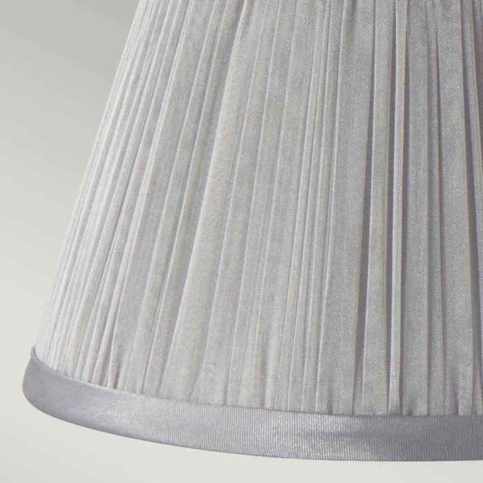 Clip Shades Pleated Grey Chiffon Candle Shade - Comet Lighting