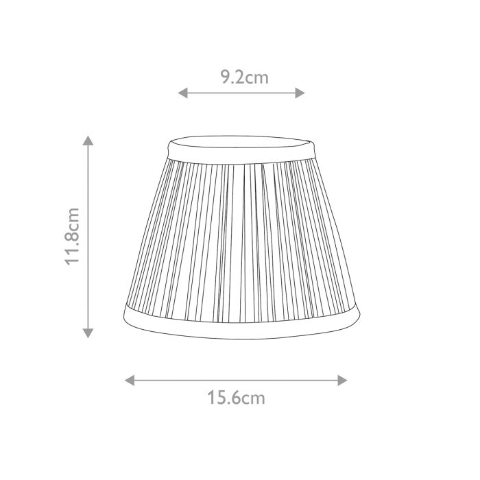 Clip Shades Pleated Grey Chiffon Candle Shade - Comet Lighting