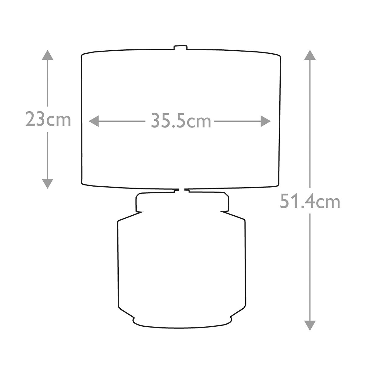 Luga Table Lamp - Smoke - Comet Lighting