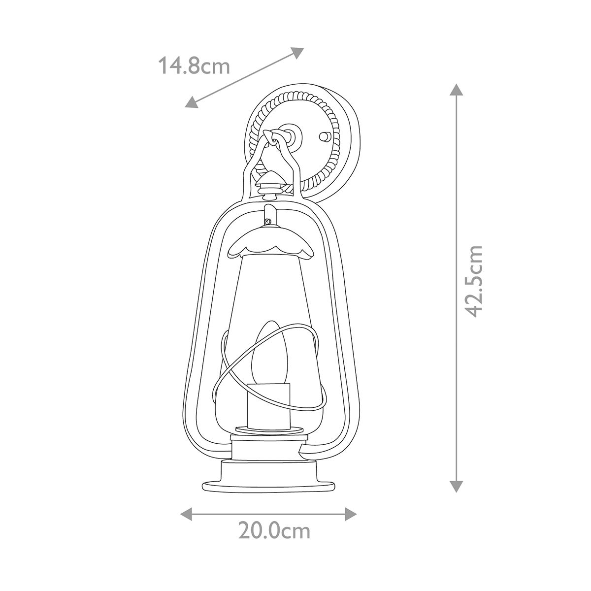 Miners 1 Light Wall Lantern - Comet Lighting