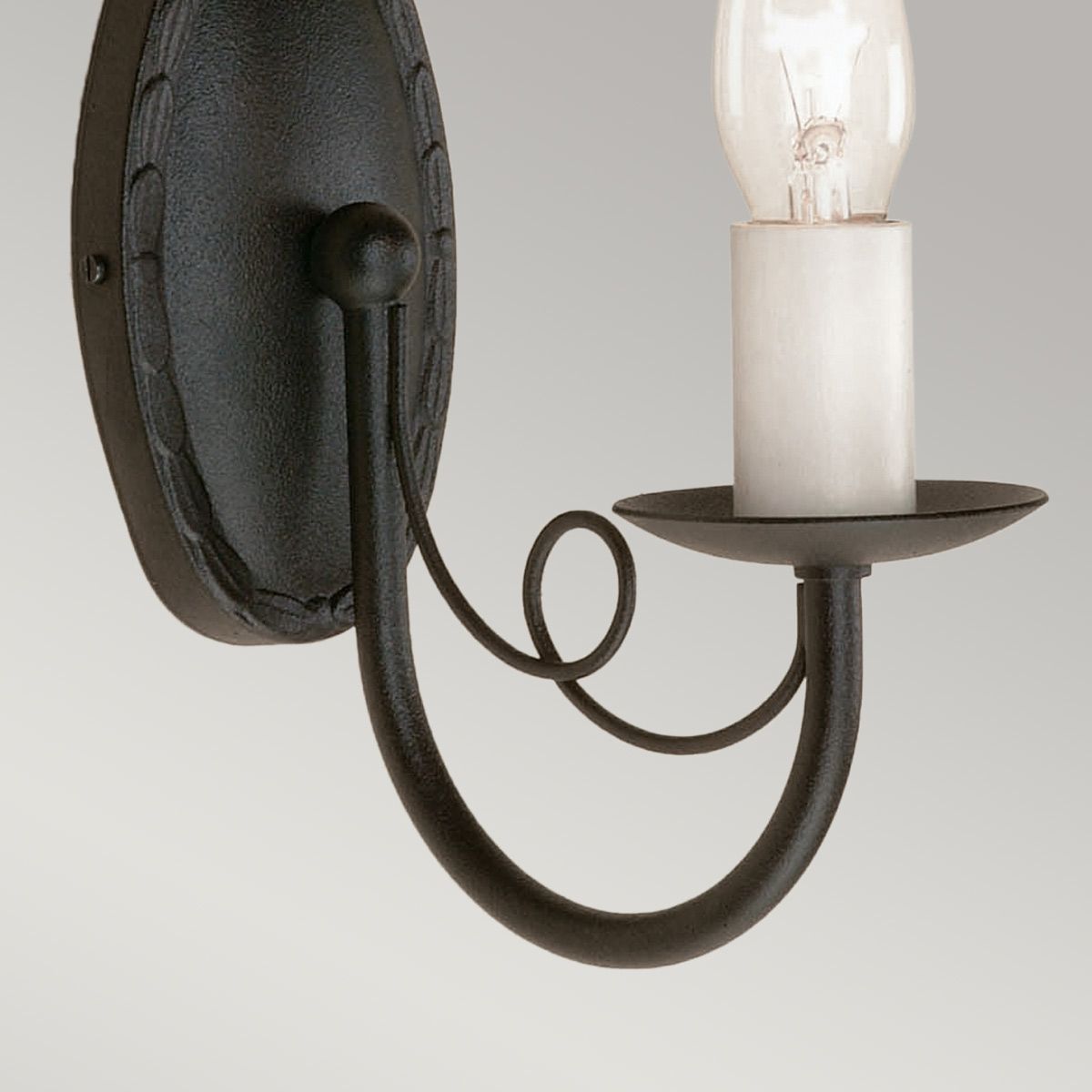 Minster 1 Light Wall Light - Black - Comet Lighting