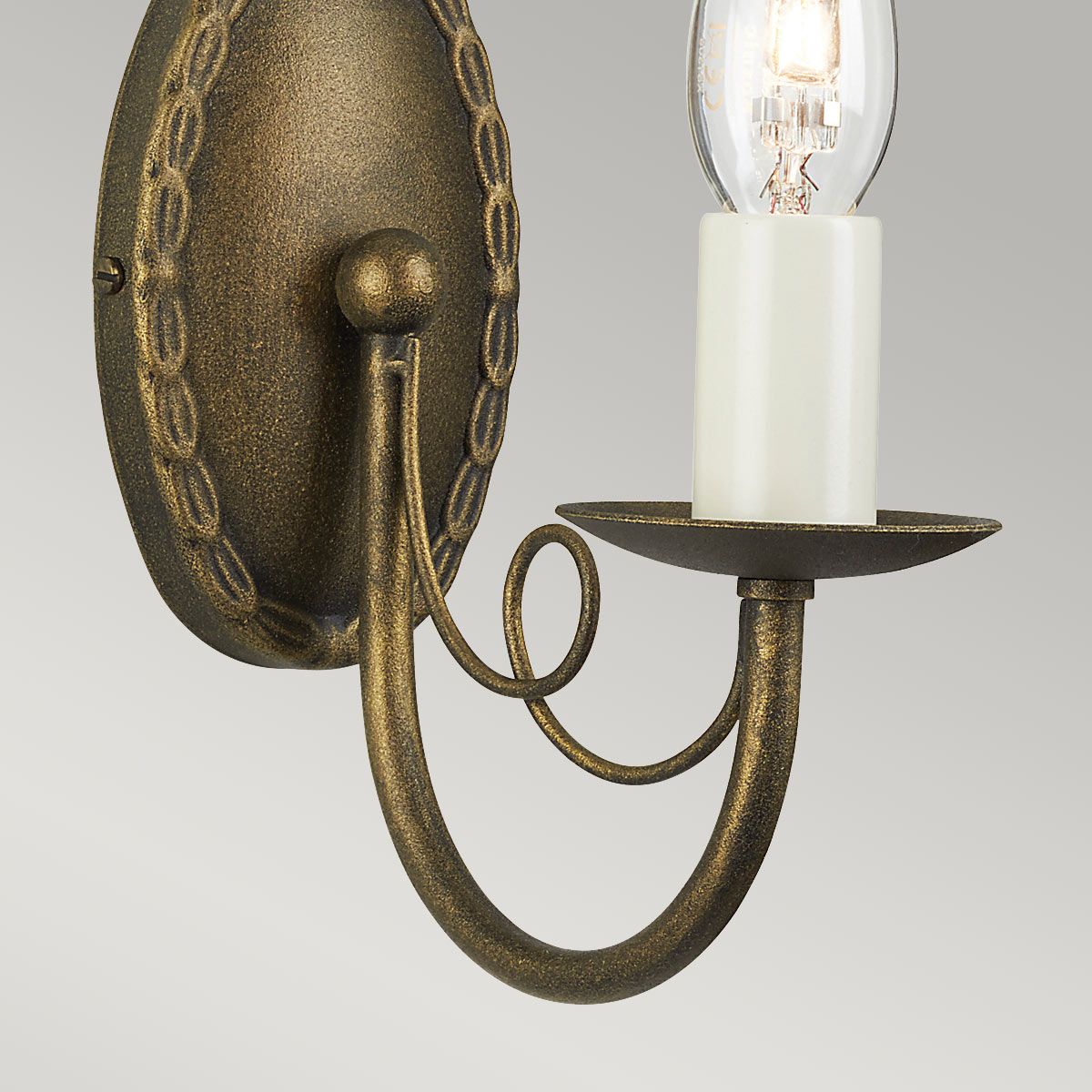 Minster 1 Light Wall Light - Black/Gold - Comet Lighting