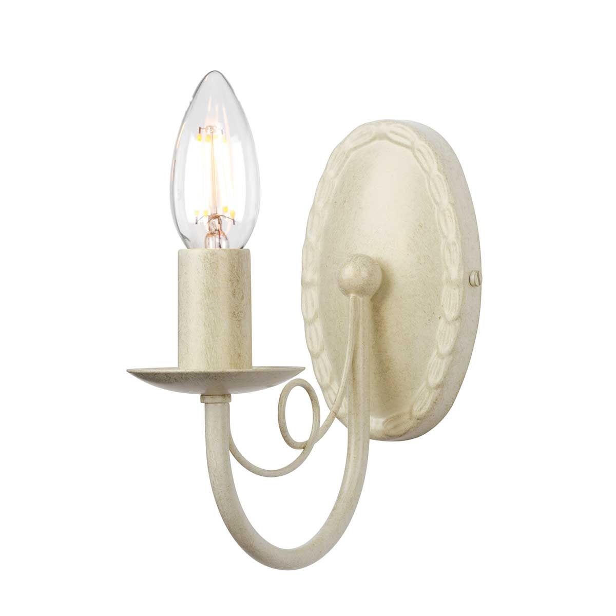 Minster 1 Light Wall Light - Ivory Gold - Comet Lighting