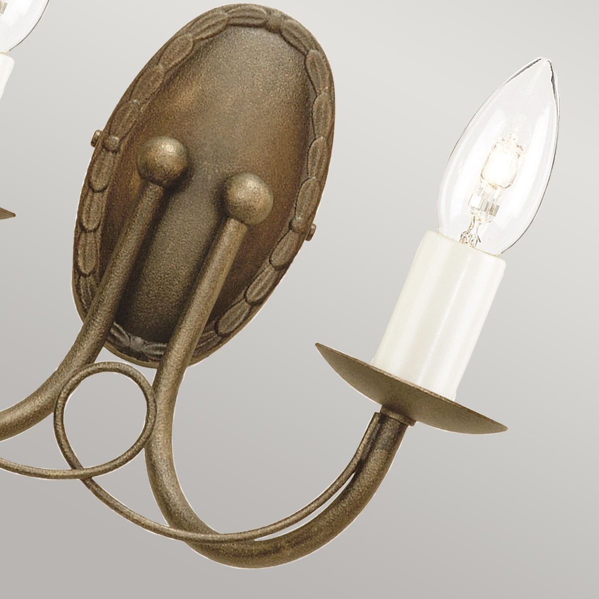 Minster 2 Light Wall Light - Black/Gold - Comet Lighting